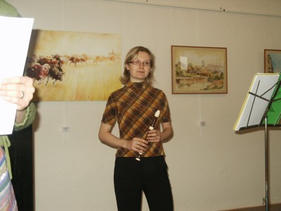 Fotografie z vernisáže výstavy Klubu vodňanských výtvarníků 2006