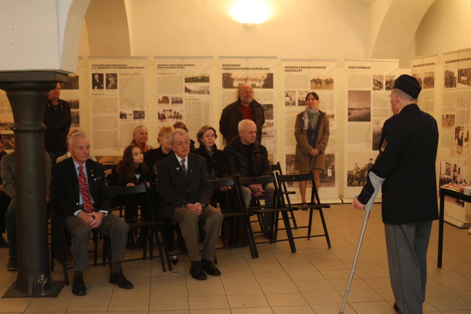 Fotografie z vernisáže výstavy Tomáš Garrigue Masaryk a armáda