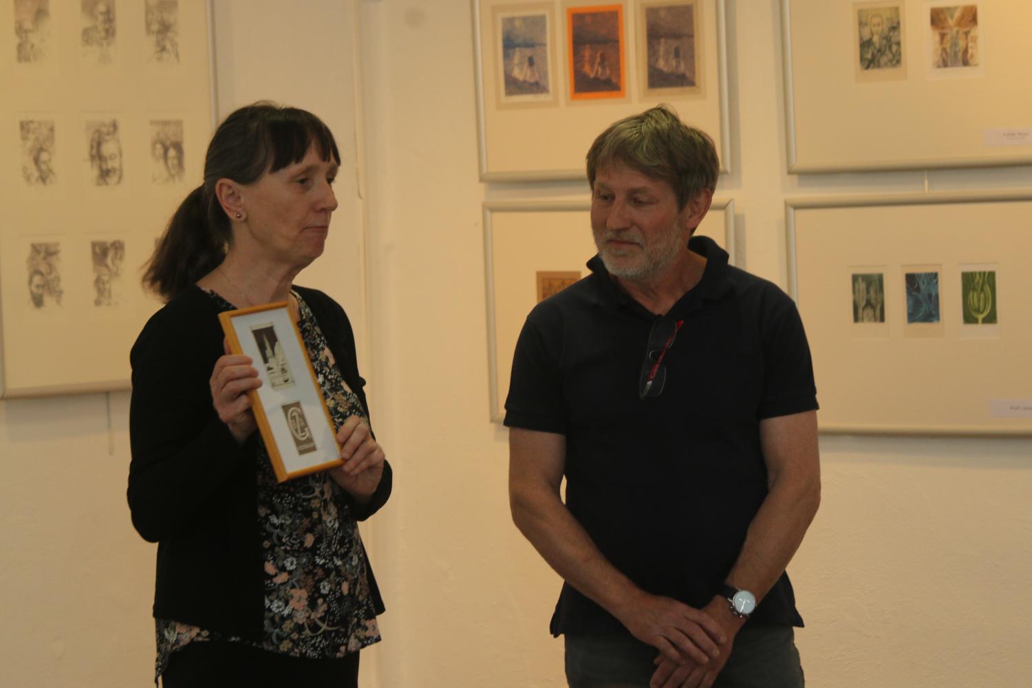 Fotografie z vernisáže výstavy Vivat exlibris