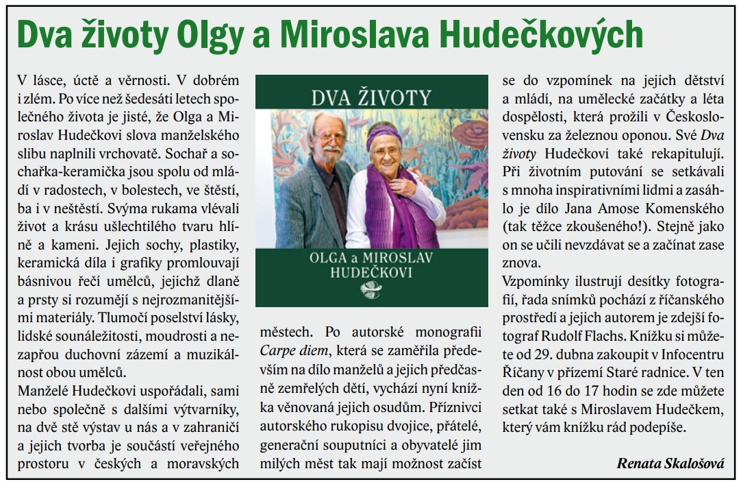 Obrázek - Dva životy Olgy a Miroslava Hudečkových