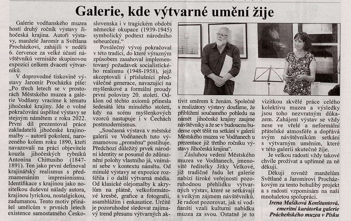Obrázek - Týdeník Strakonicko - Galerie, kde výtvarné umění žije