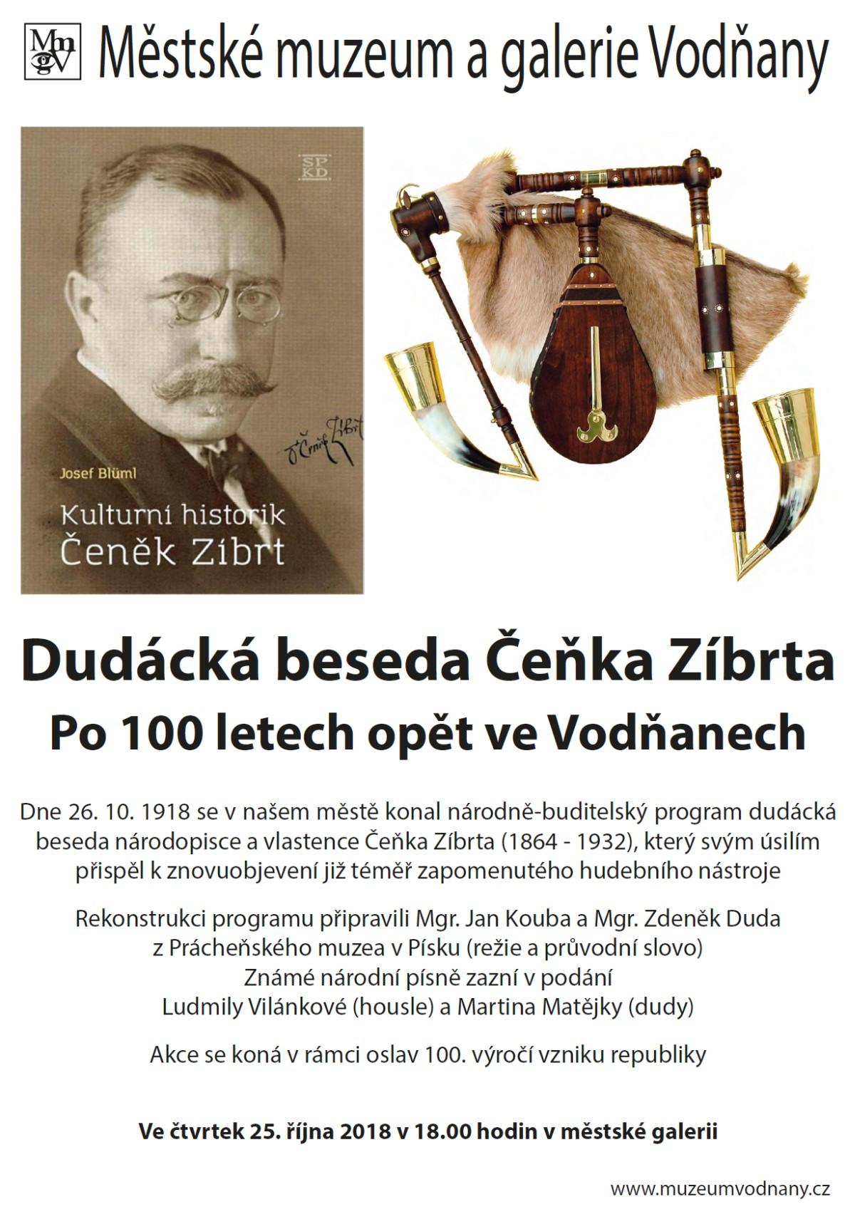 Plakát - Dudácká beseda Čeňka Zíbrta