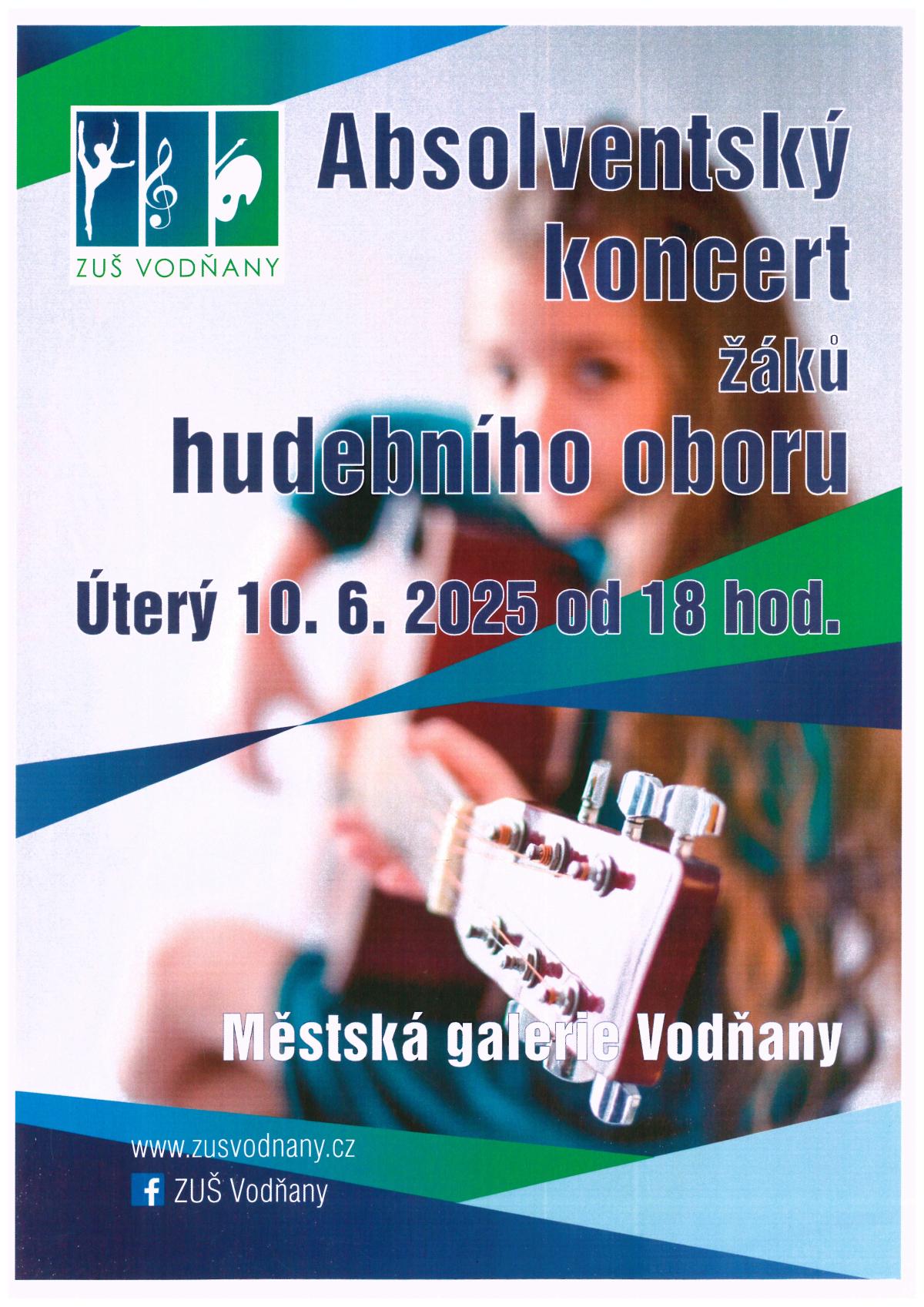 Plakát - Absolventský koncert hudebního oddělení