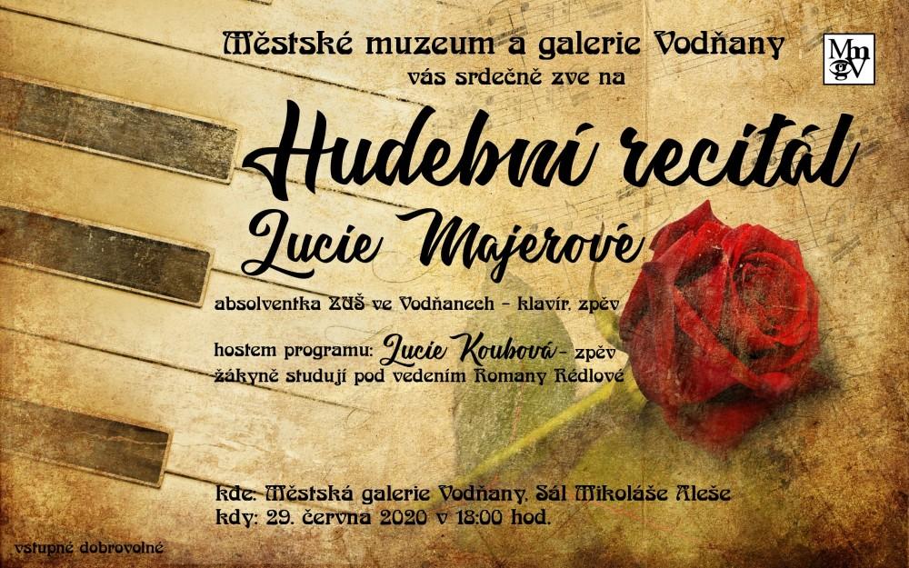 Plakát - Hudební recitál Lucie Majerové