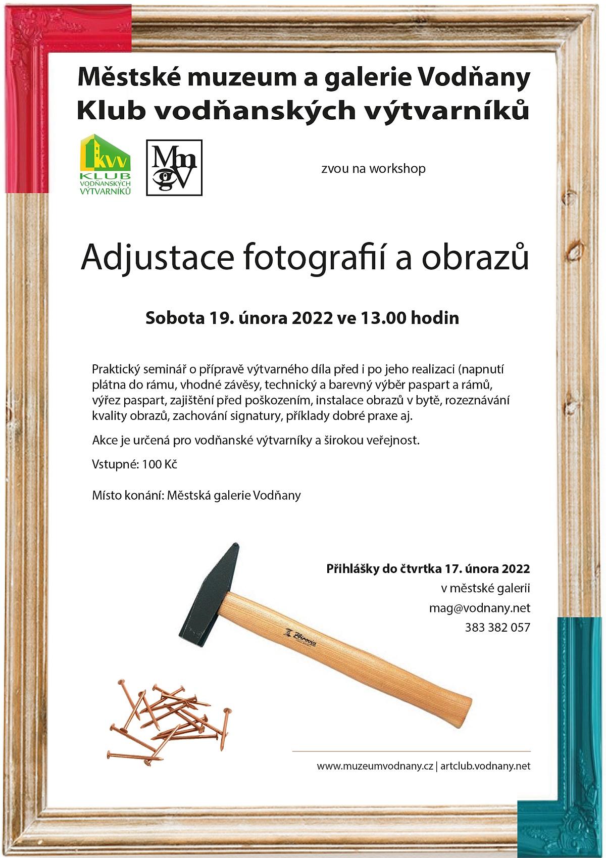 Plakát - Workshop - adjustace fotografií a obrazů