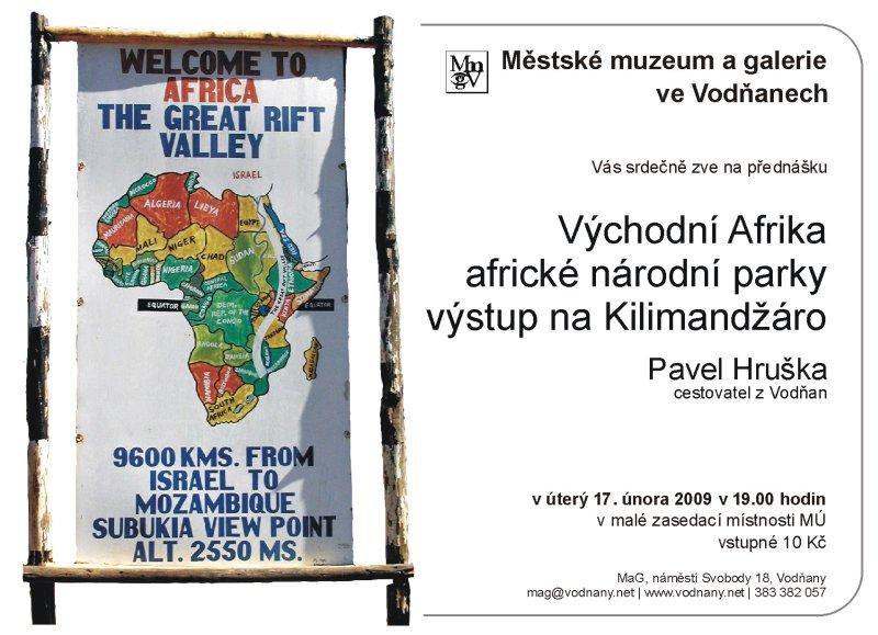 Plakát - Východní Afrika - africké národní parky - výstup na Kilimandžáro