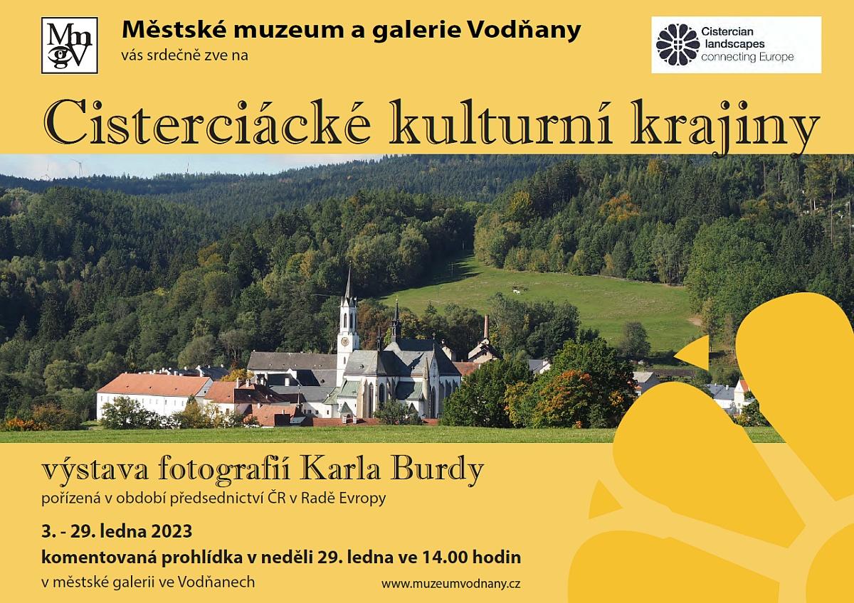 Plakát - Cisterciácké kulturní krajiny - výstava fotografií Karla Burdy