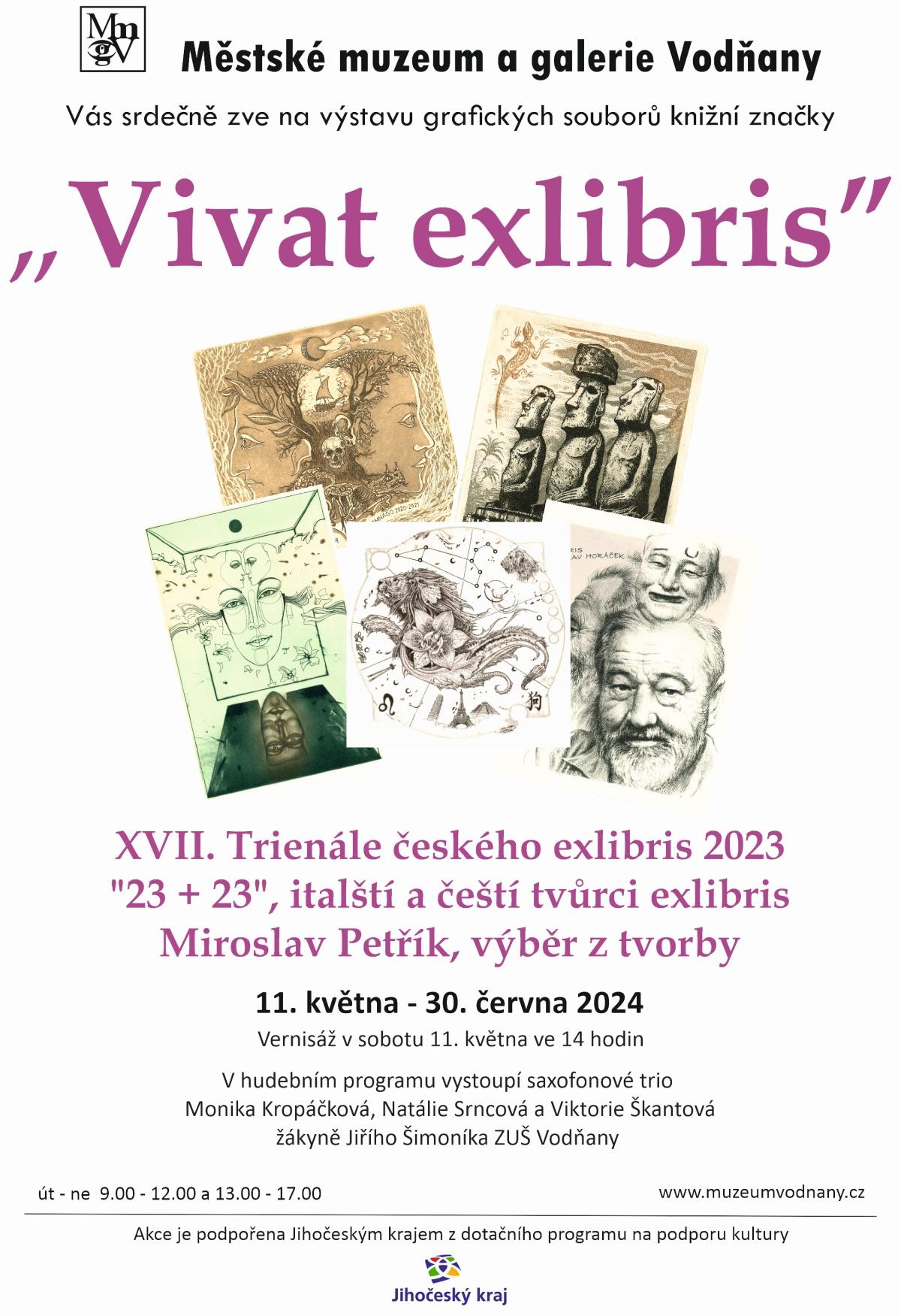 Plakát - Vivat exlibris - grafické soubory knižní značky