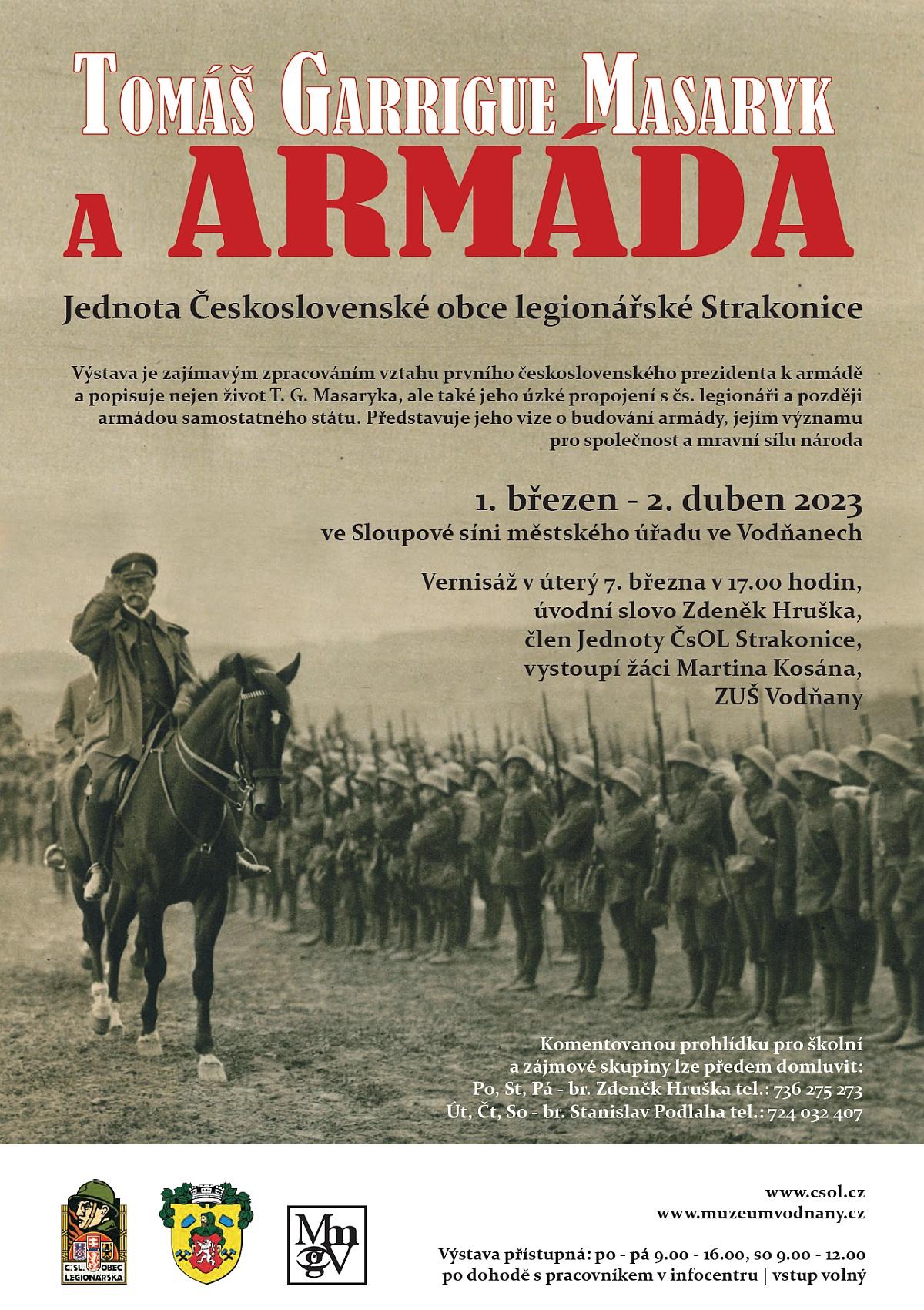Plakát - Tomáš Garrigue Masaryk a armáda