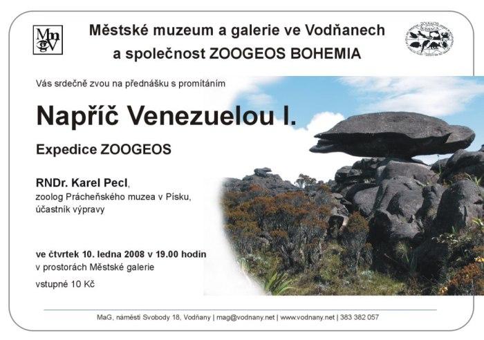 Plakát - Napříč Venezuelou - expedice ZOOGEOS I.