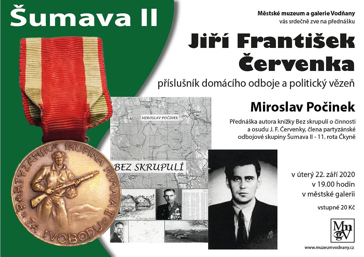 Plakát - Jiří František Červenka, příslušník domácího odboje a politický vězeň