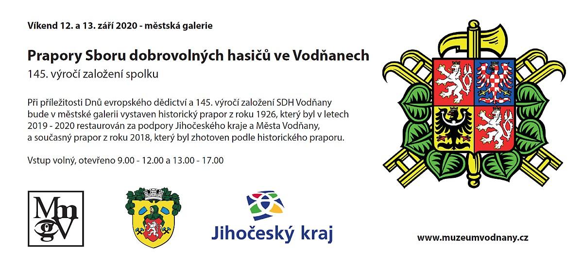 Plakát - Prapory Sboru dobrovolných hasičů ve Vodňanech