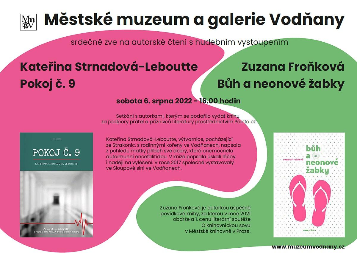 Plakát - Kateřina Strnadová-Leboutte Pokoj č. 9 & Zuzana Froňková Bůh a neonové žabky