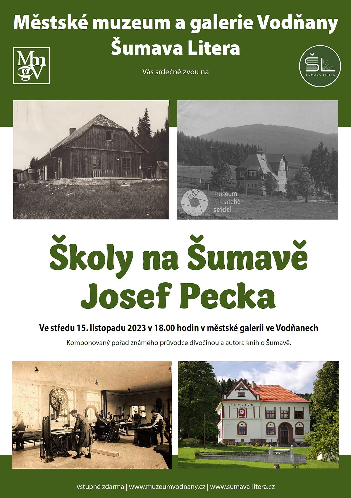 Plakát - Školy na Šumavě - Josef Pecka