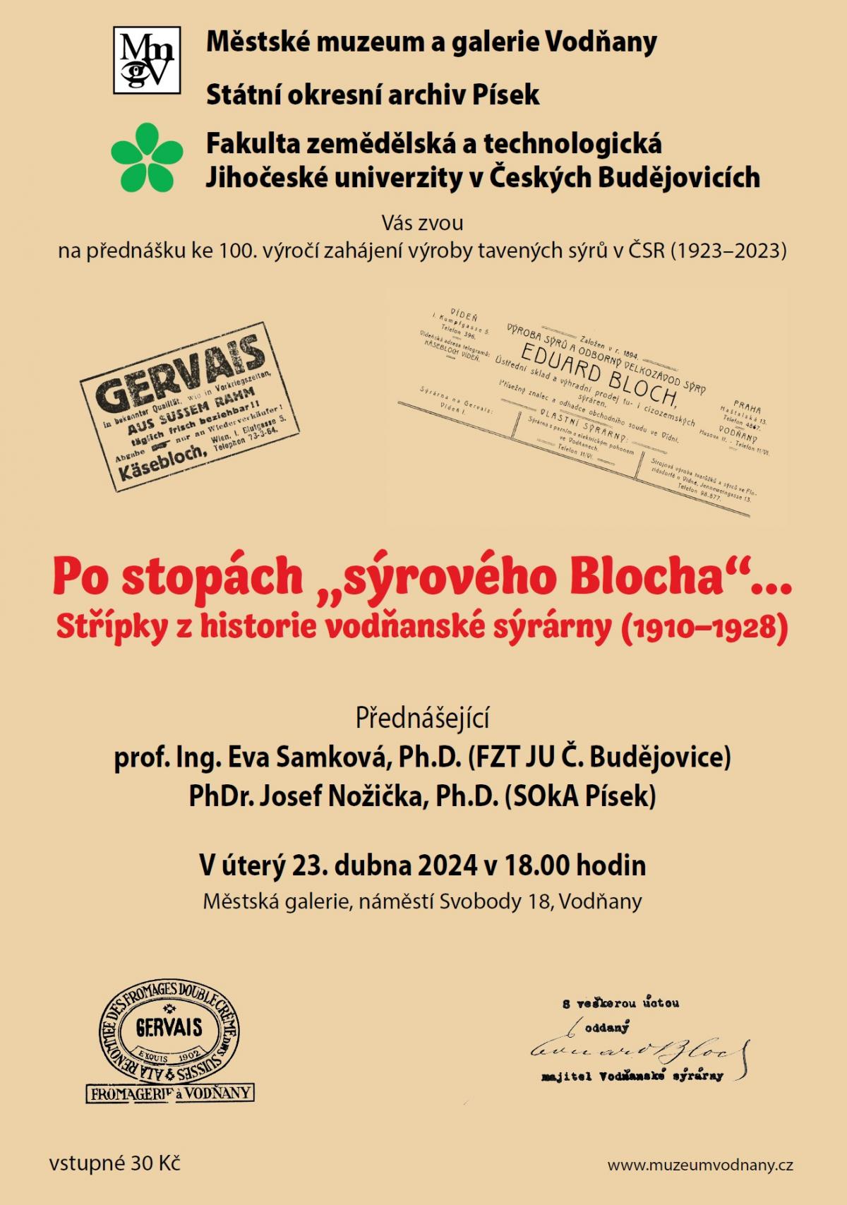 Plakát - Po stopách „sýrového Blocha“…