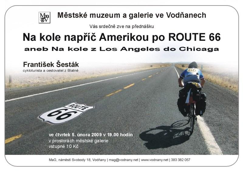 Plakát - Na kole napříč Amerikou po ROUTE 66