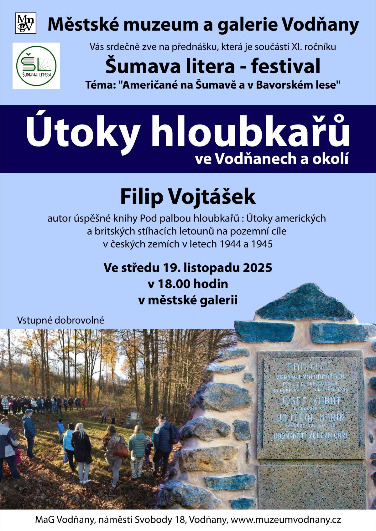 Plakát - Útoky hloubkařů ve Vodňanech a okolí - Filip Vojtášek