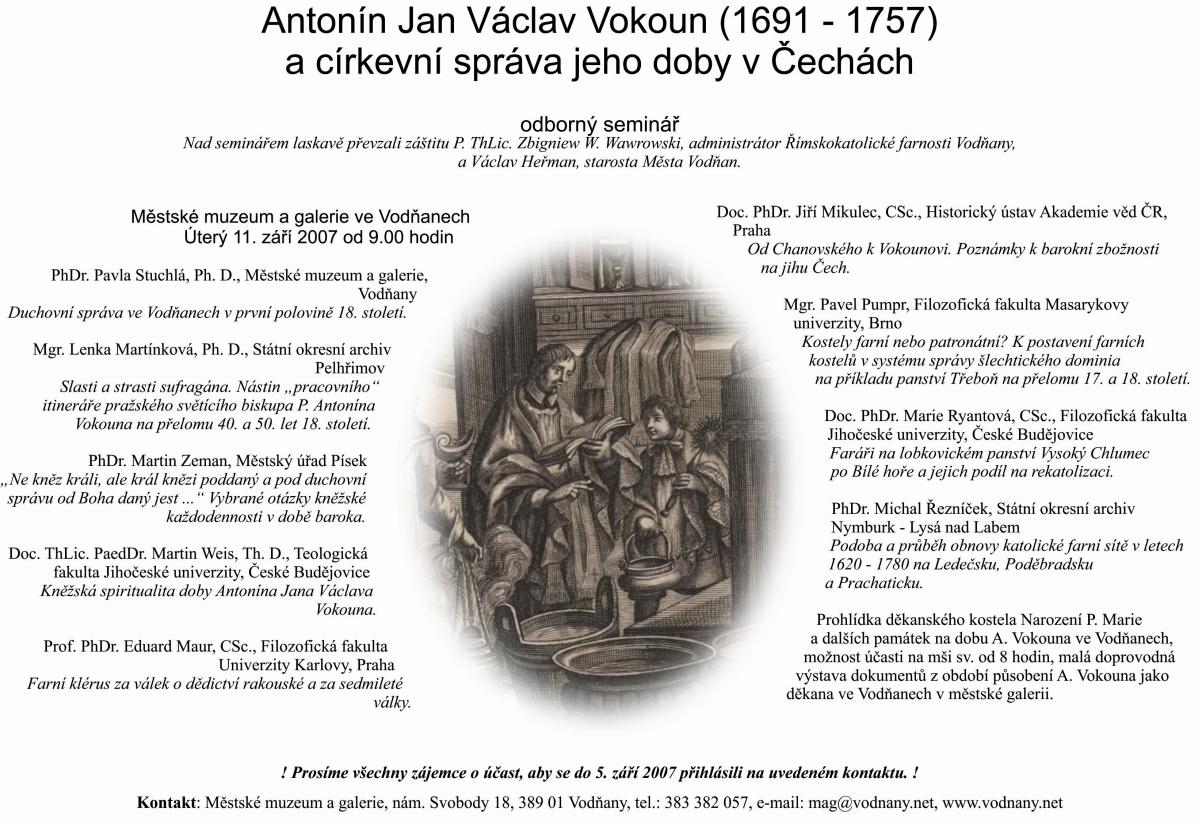 Plakát - Antonín Jan Václav Vokoun (1691 - 1757)