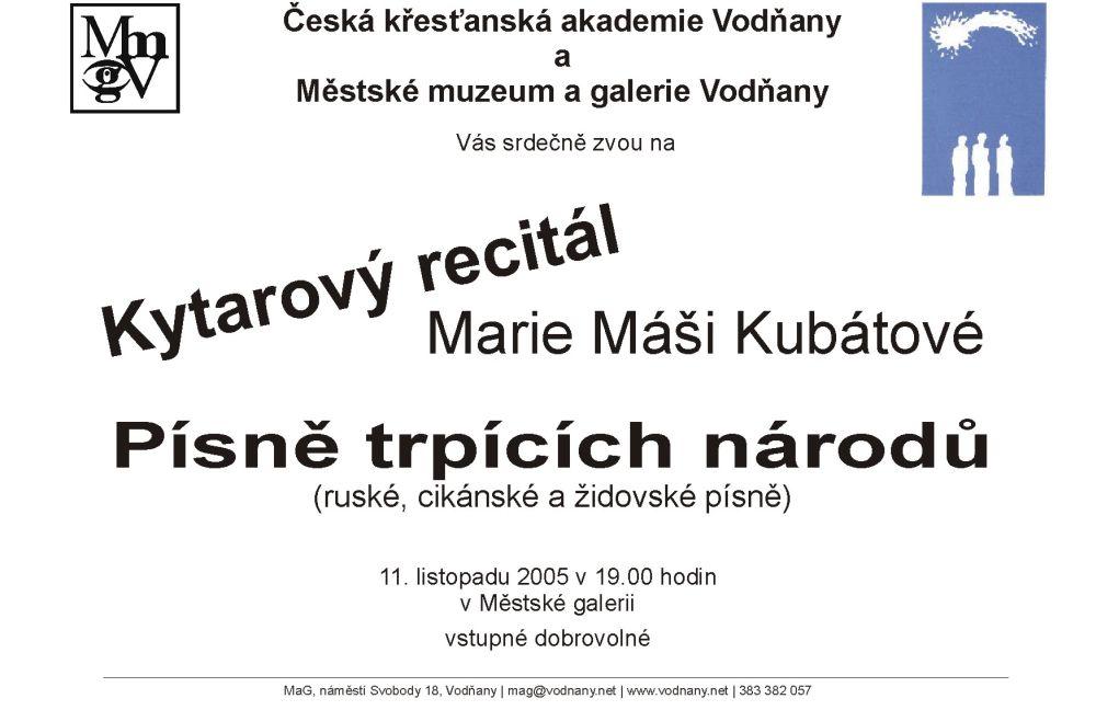 Plakát - Písně trpících národů