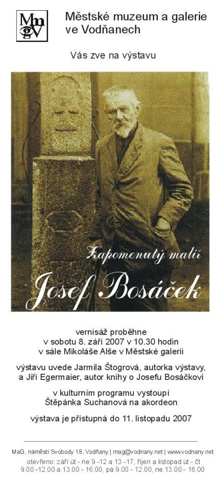 Plakát - Zapomenutý Josef Bosáček