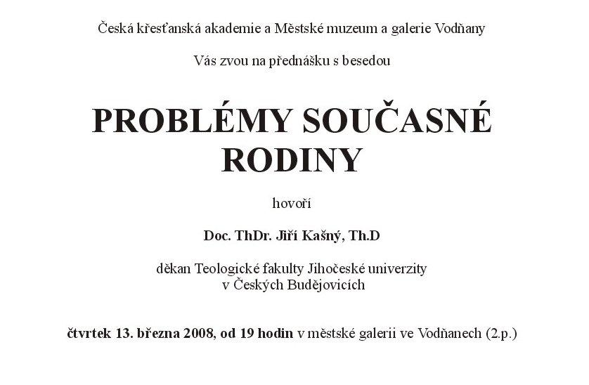 Plakát - Problémy současné rodiny