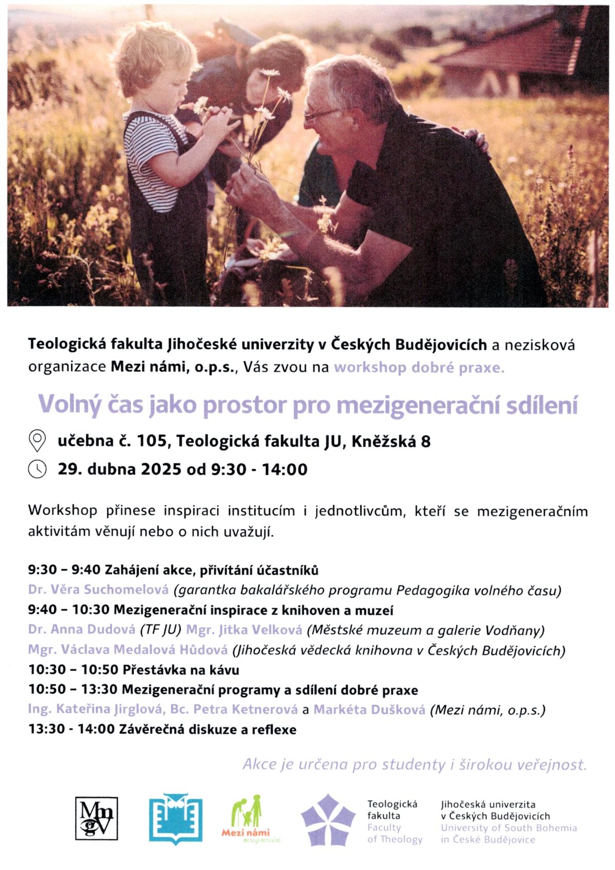 Plakát - Volný čas jako prostor pro mezigenerační sdílení